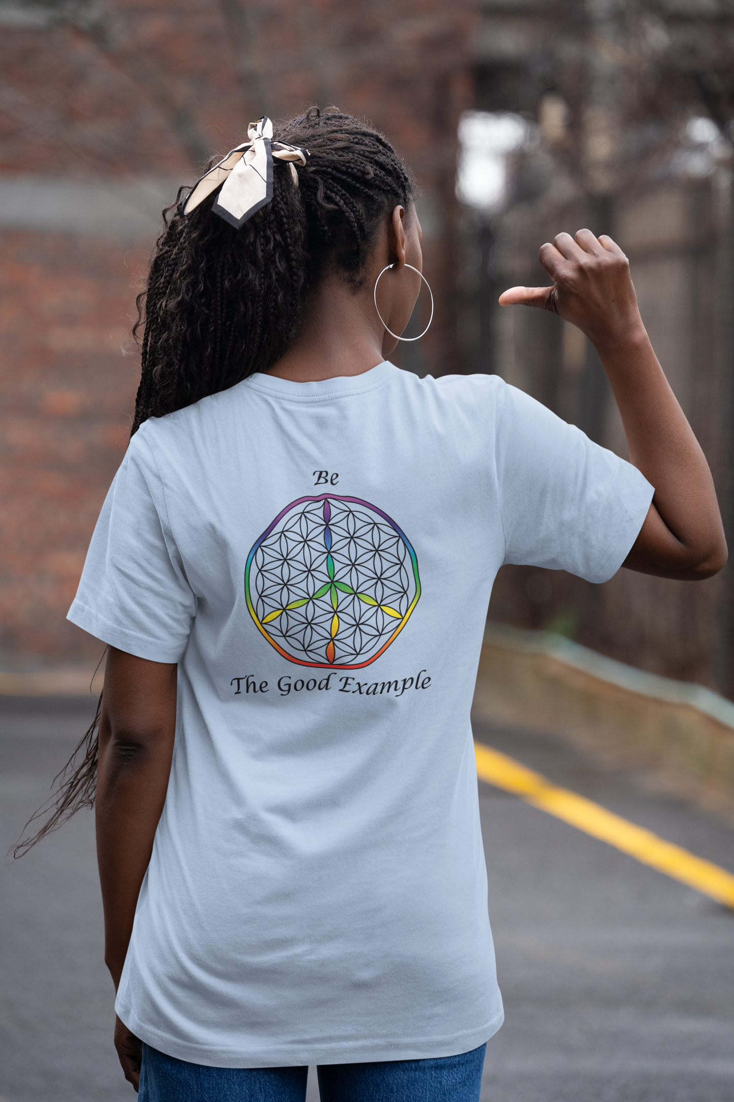 Be The Good Example Tee (back, black text)