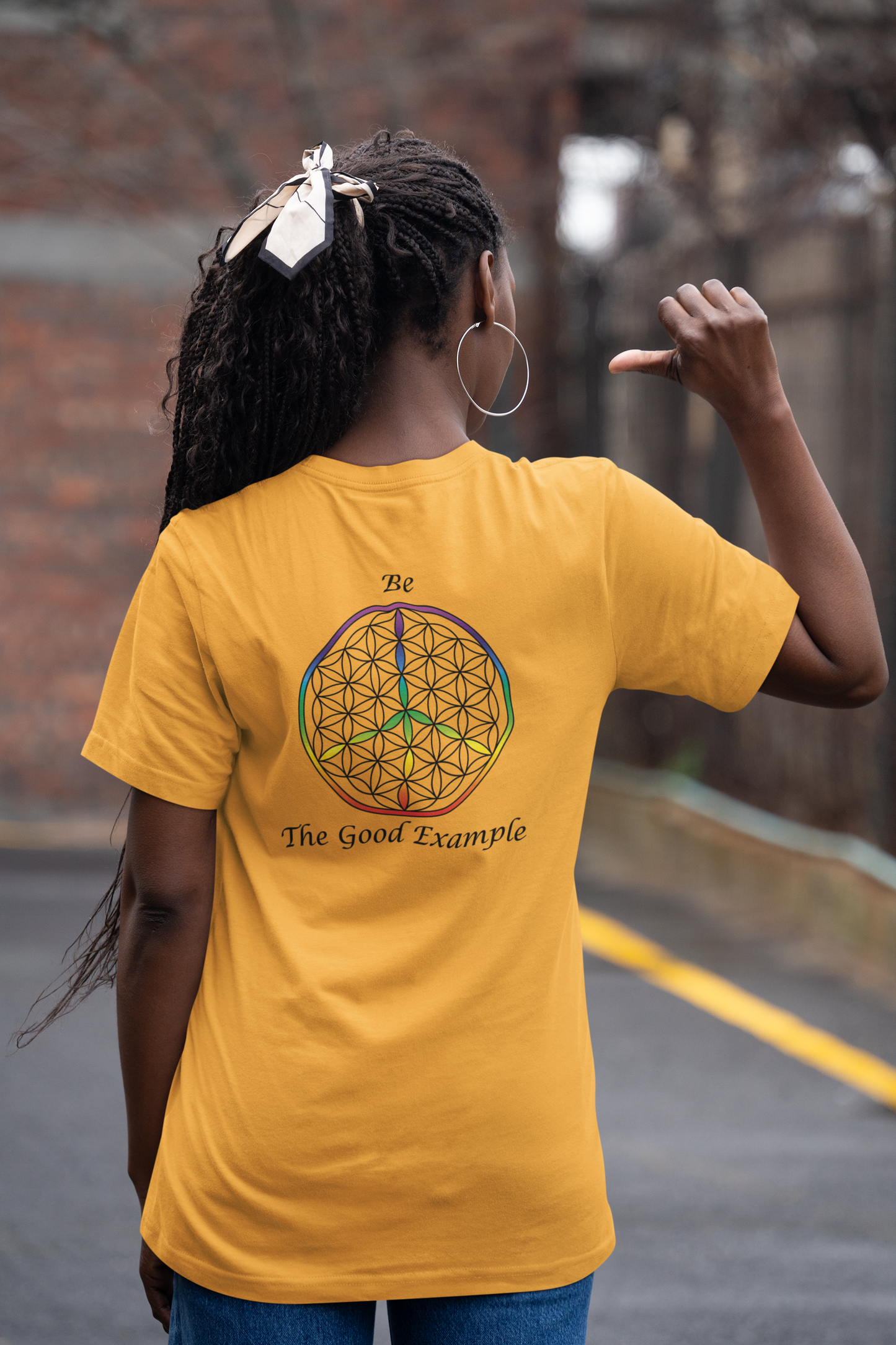 Be The Good Example Tee (back, black text)