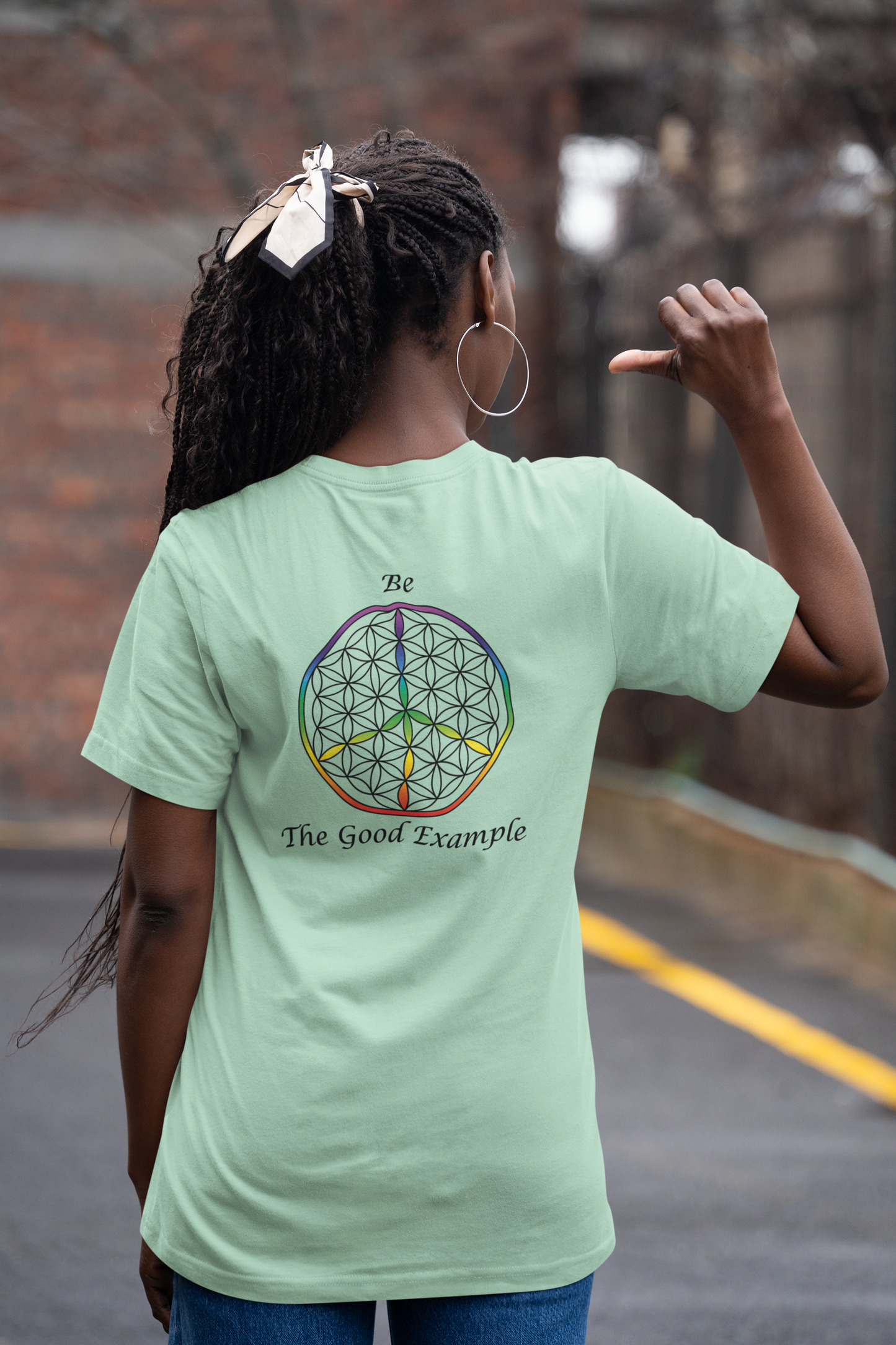 Be The Good Example Tee (back, black text)
