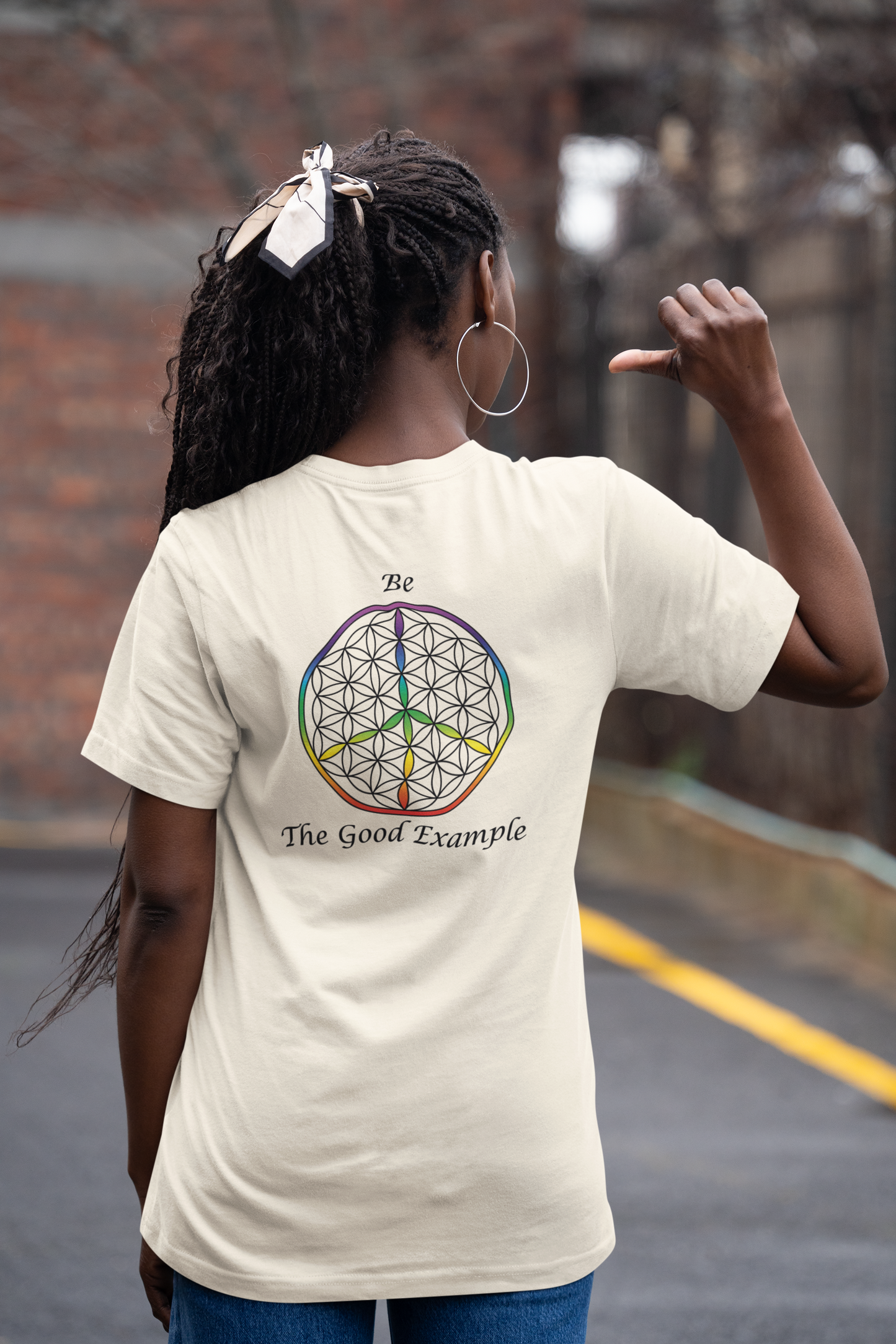 Be The Good Example Tee (back, black text)