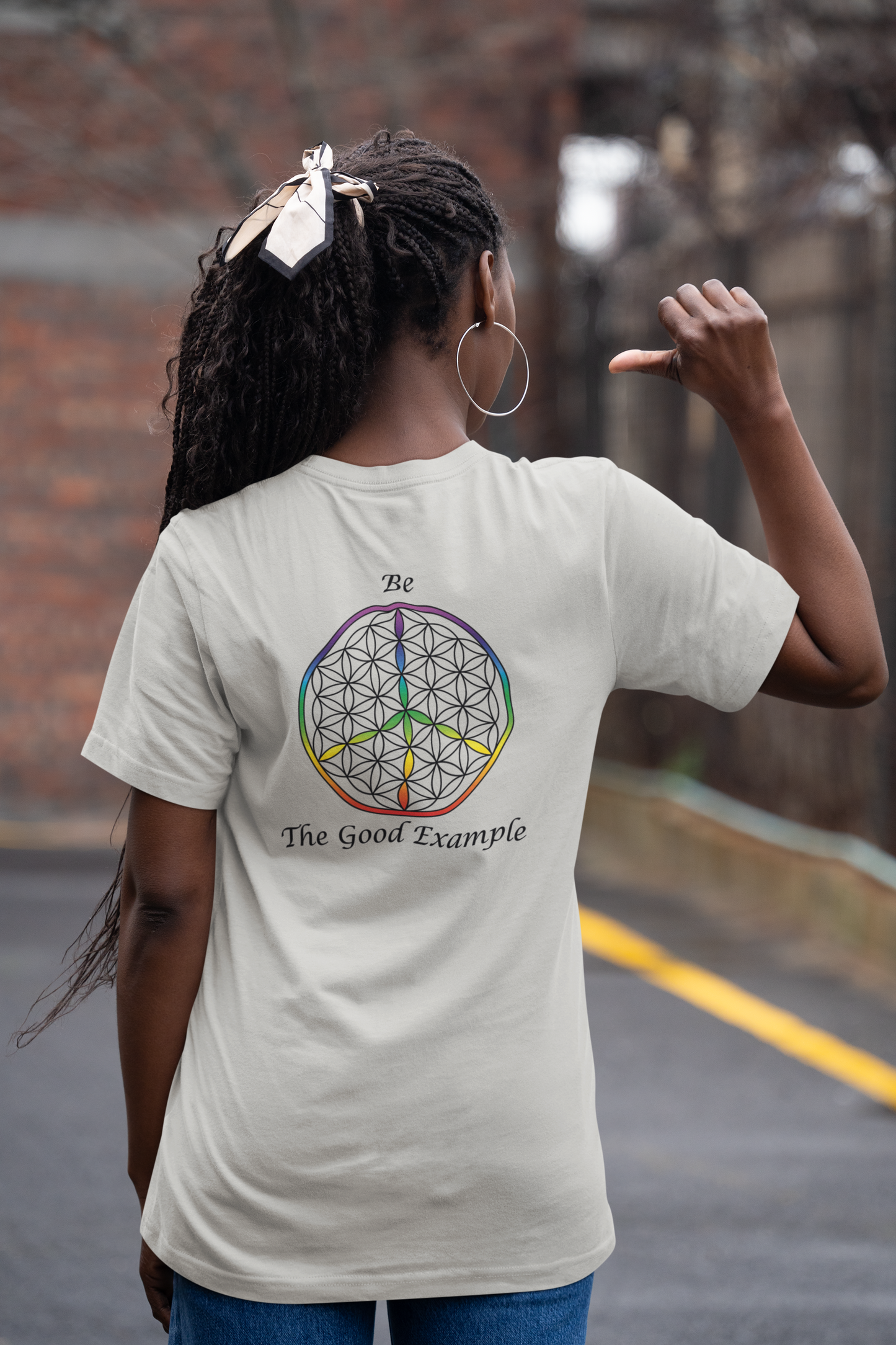 Be The Good Example Tee (back, black text)