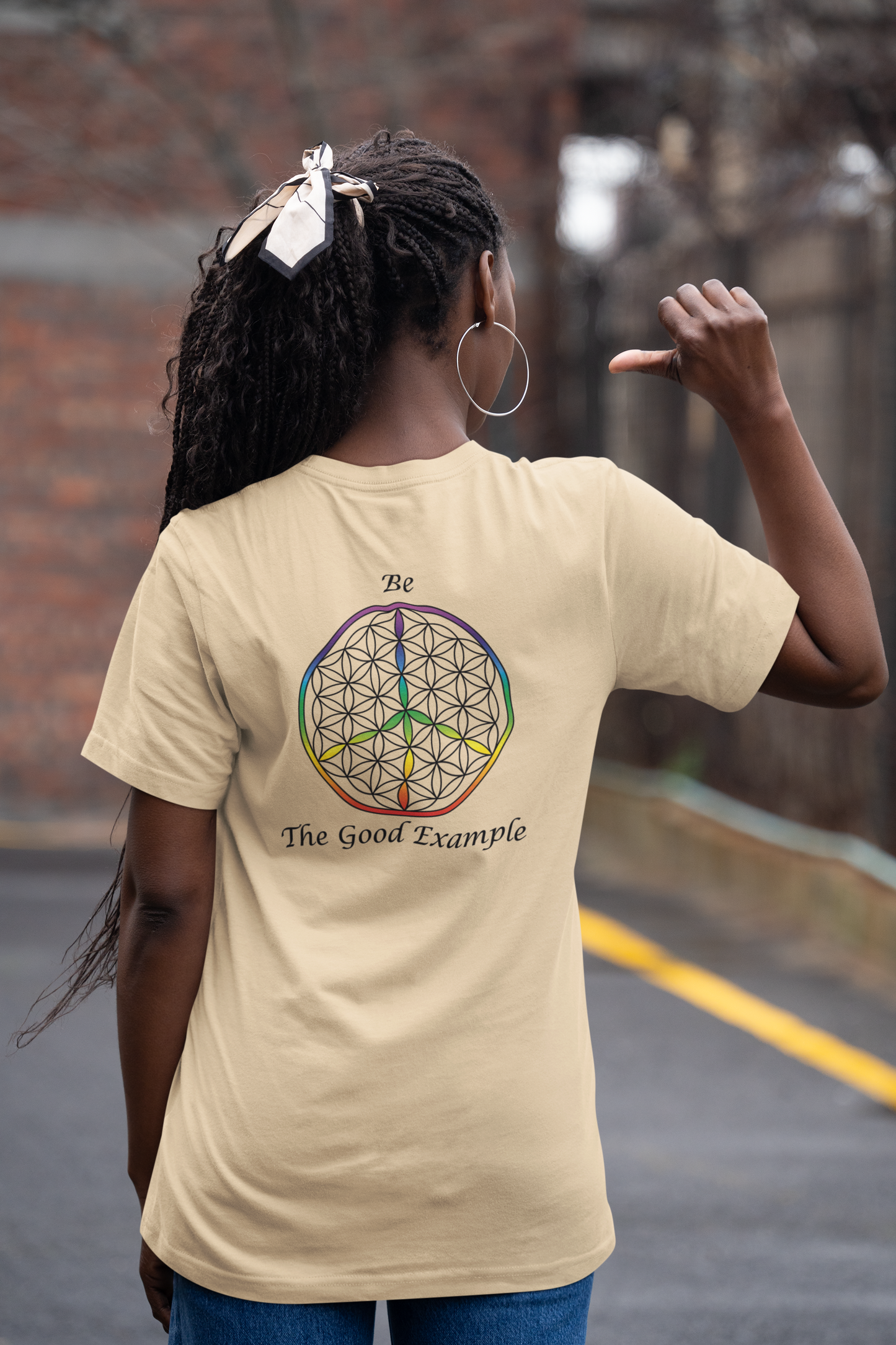 Be The Good Example Tee (back, black text)