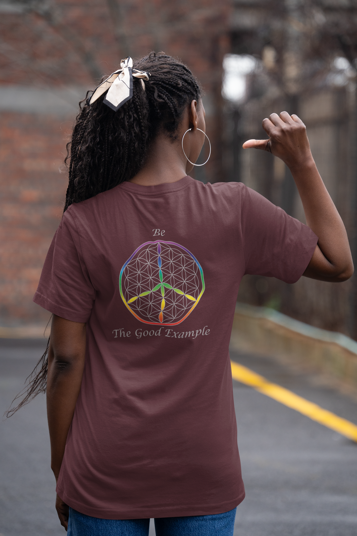 Be The Good Example Tee (back, silver text)