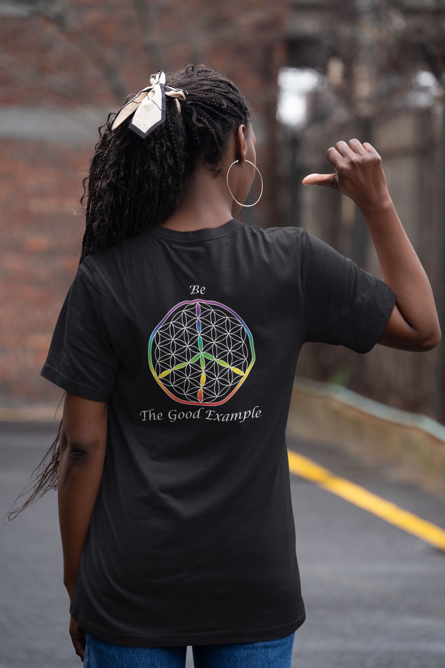 Be The Good Example Tee (back, white text)