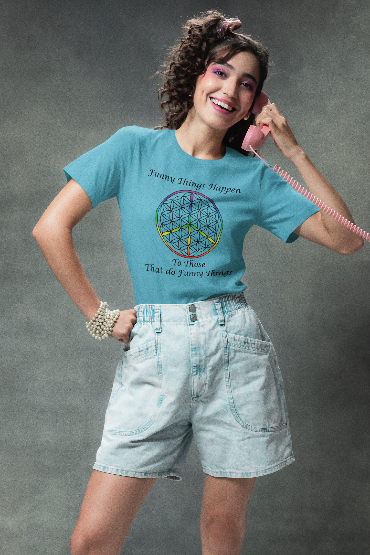Funny Things Happen Tee (front, black text)