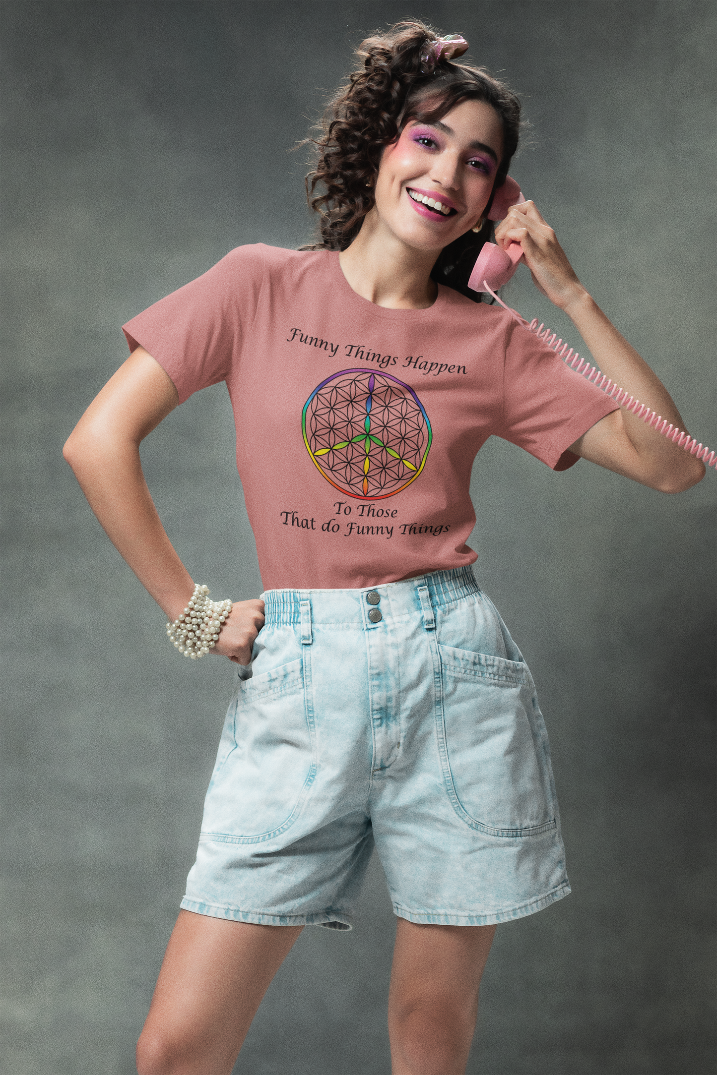 Funny Things Happen Tee (front, black text)