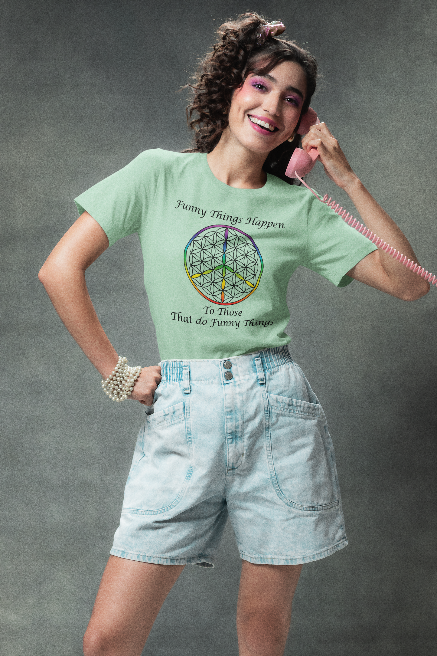 Funny Things Happen Tee (front, black text)