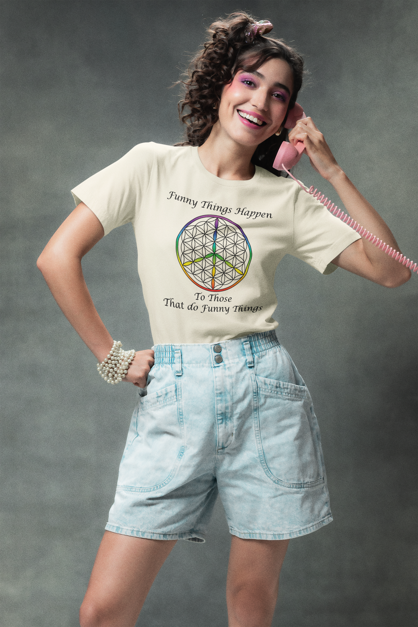 Funny Things Happen Tee (front, black text)