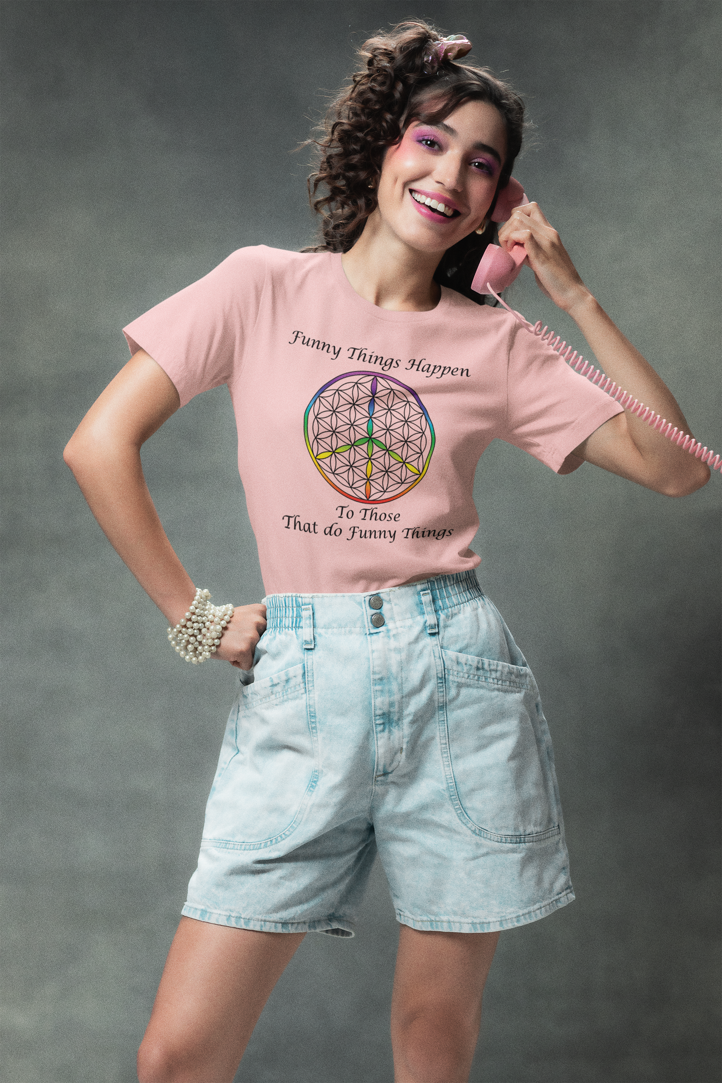 Funny Things Happen Tee (front, black text)