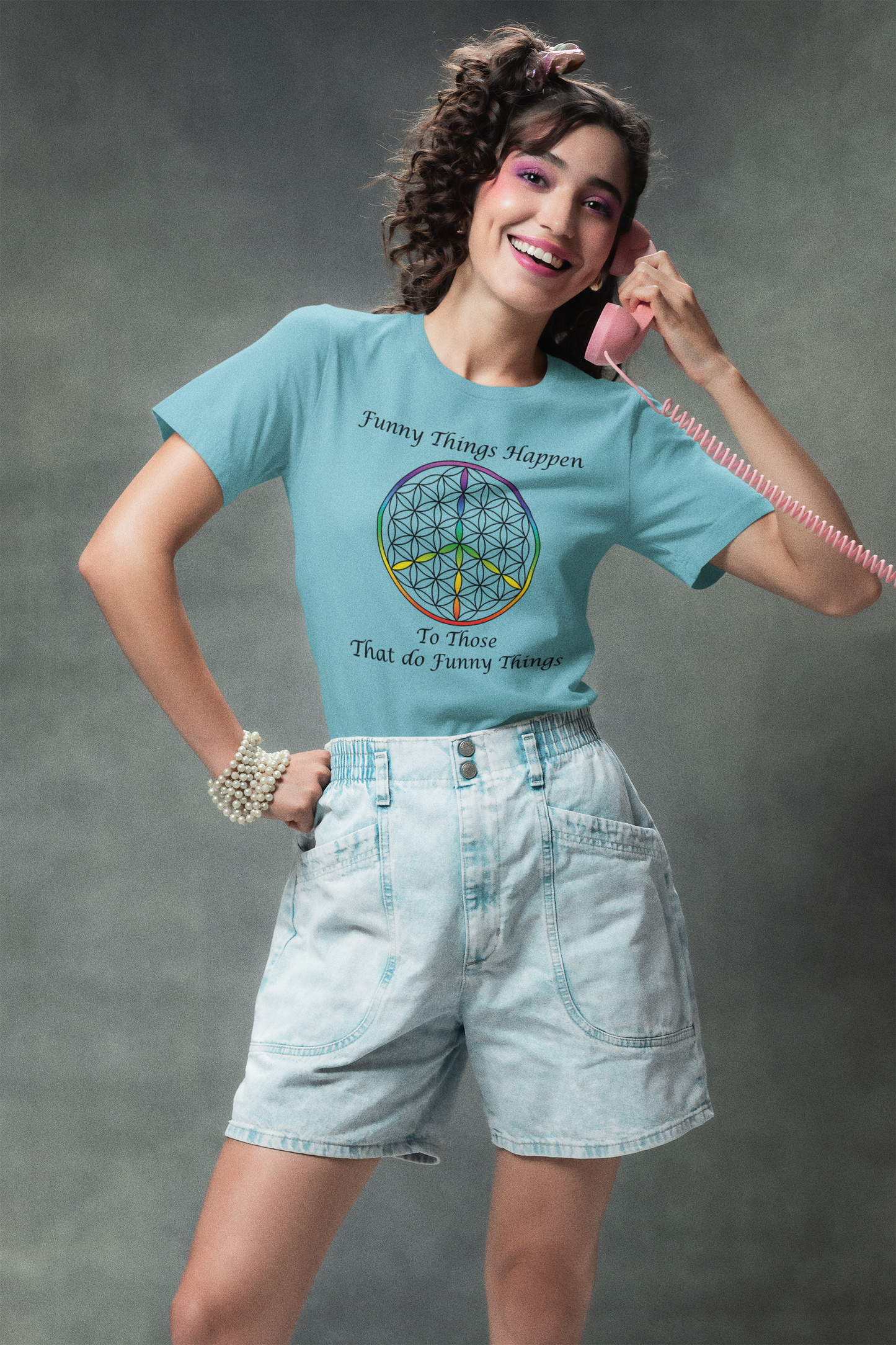 Funny Things Happen Tee (front, black text)