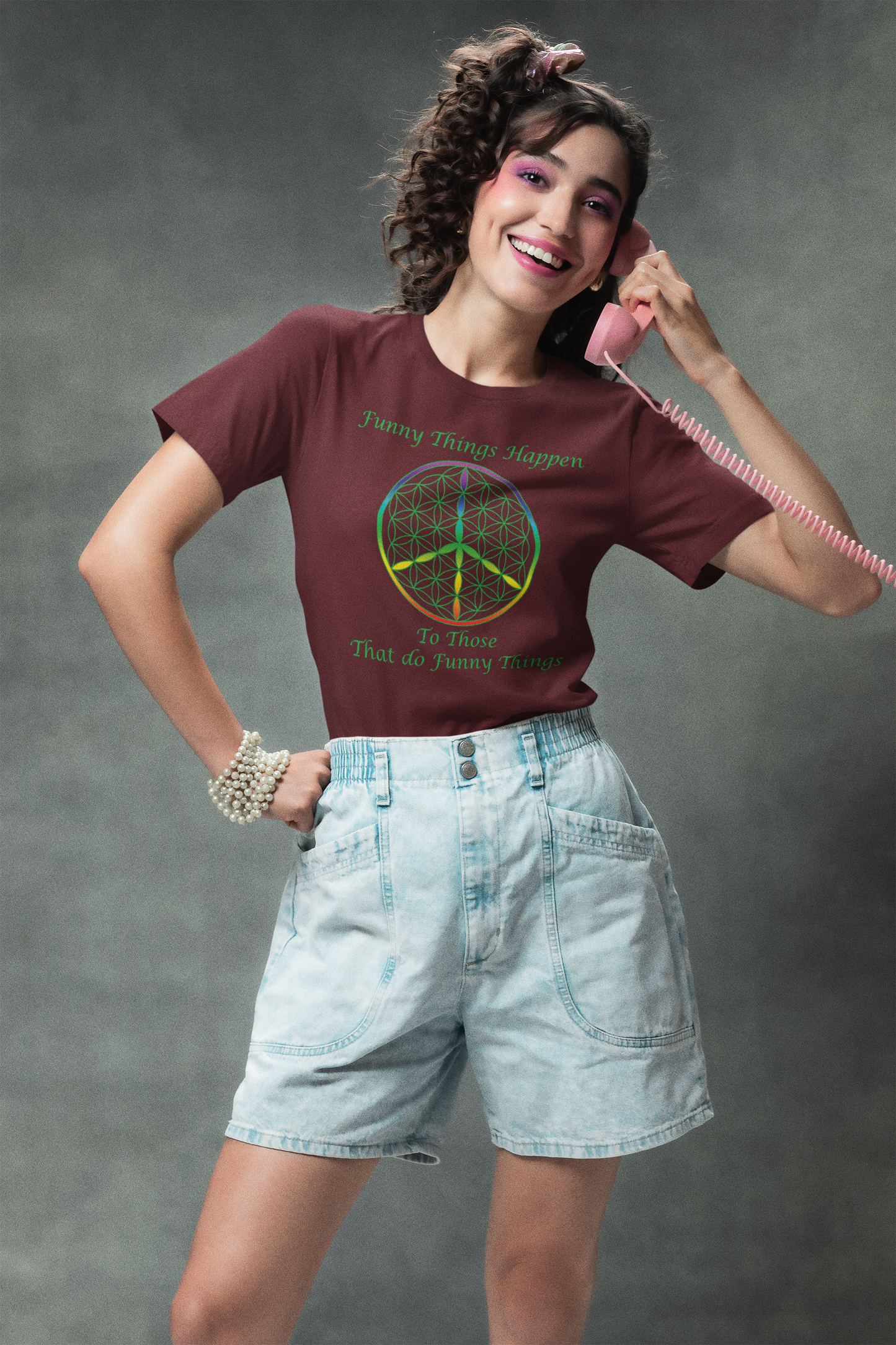 Funny Things Happen Tee (front, green text)