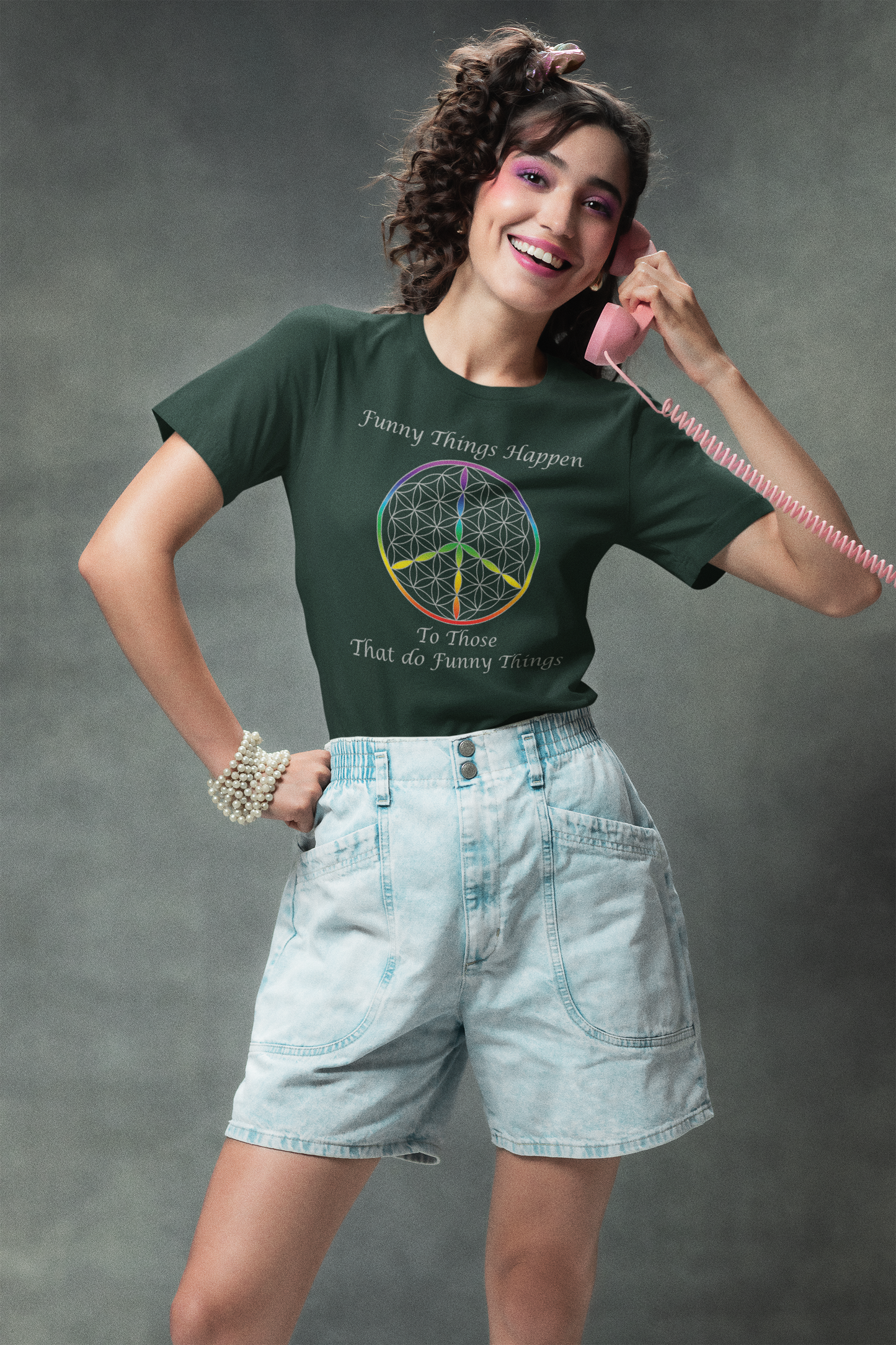 Funny Things Happen Tee (front silver text)