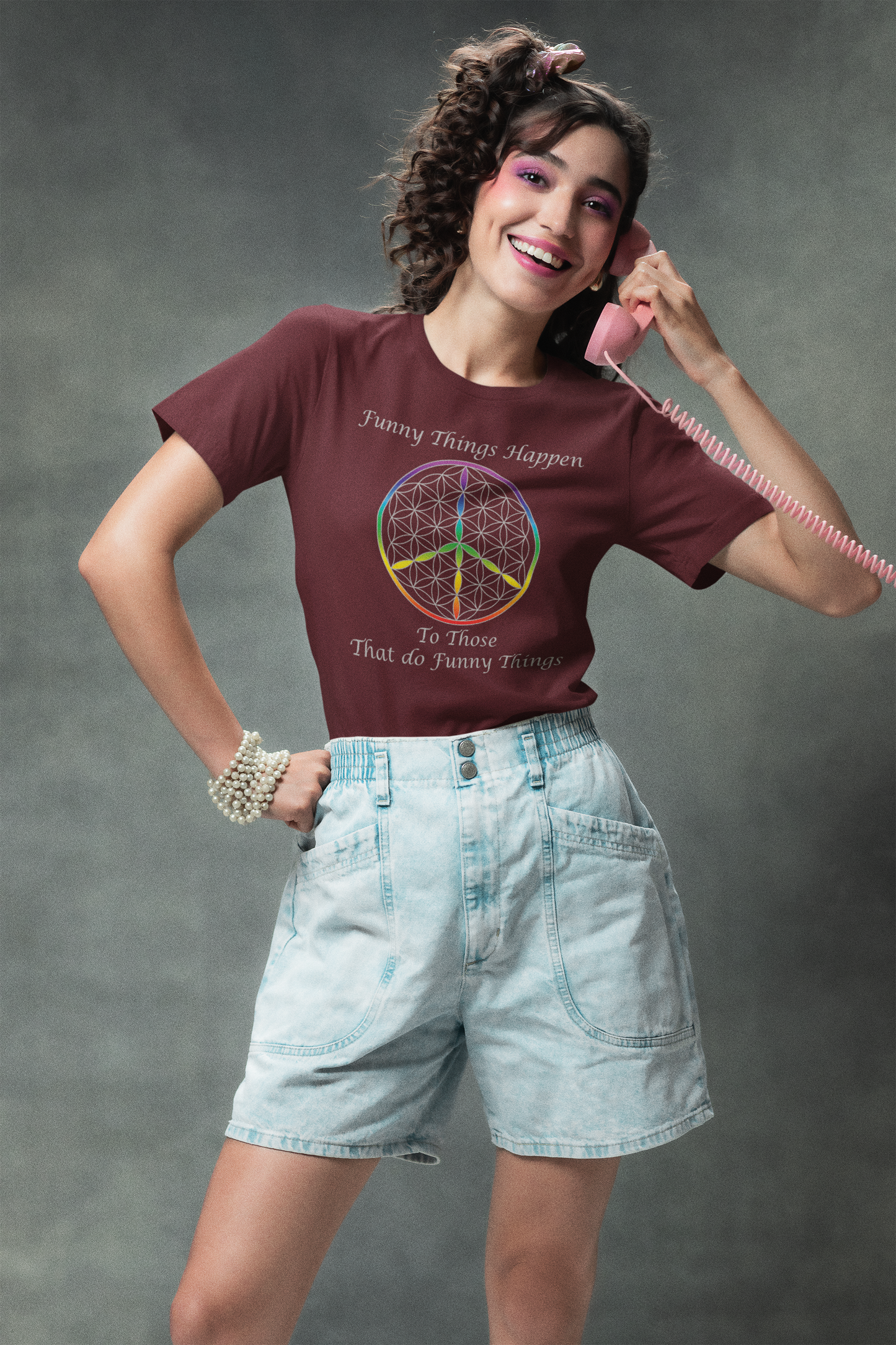 Funny Things Happen Tee (front silver text)