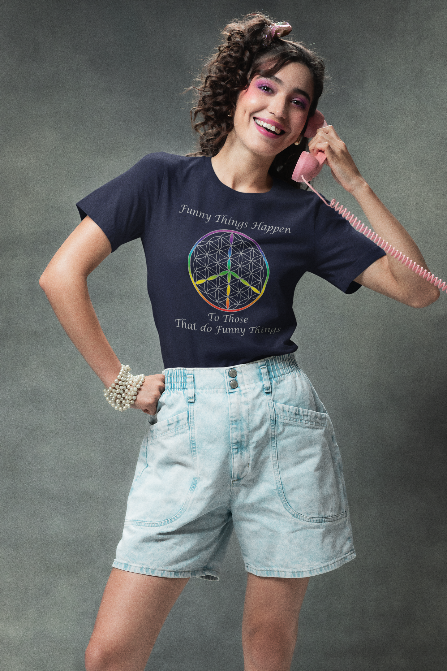 Funny Things Happen Tee (front silver text)