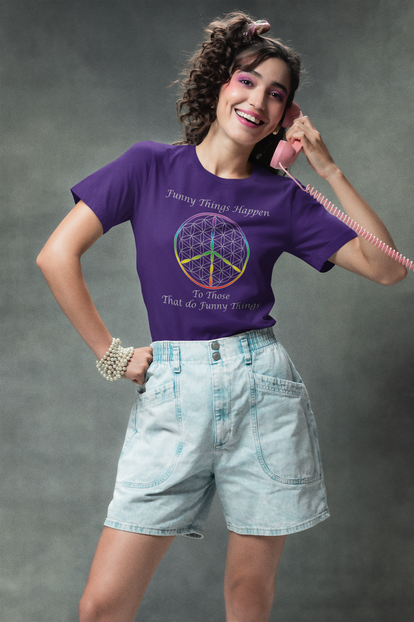 Funny Things Happen Tee (front silver text)