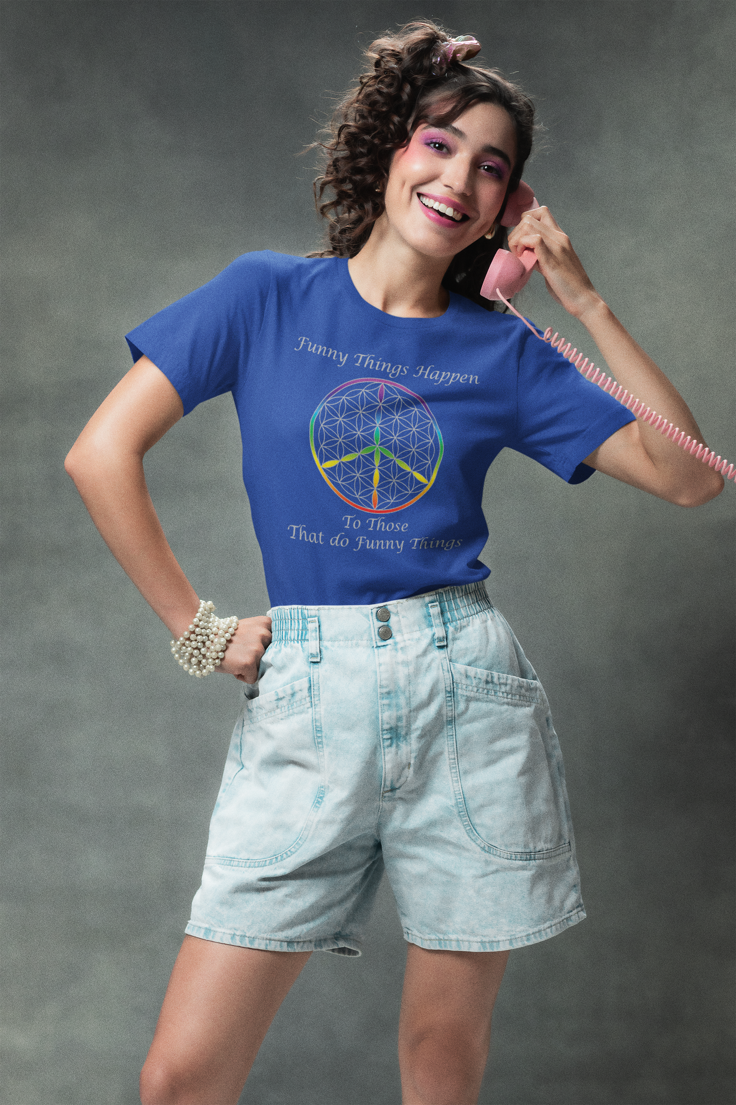 Funny Things Happen Tee (front silver text)