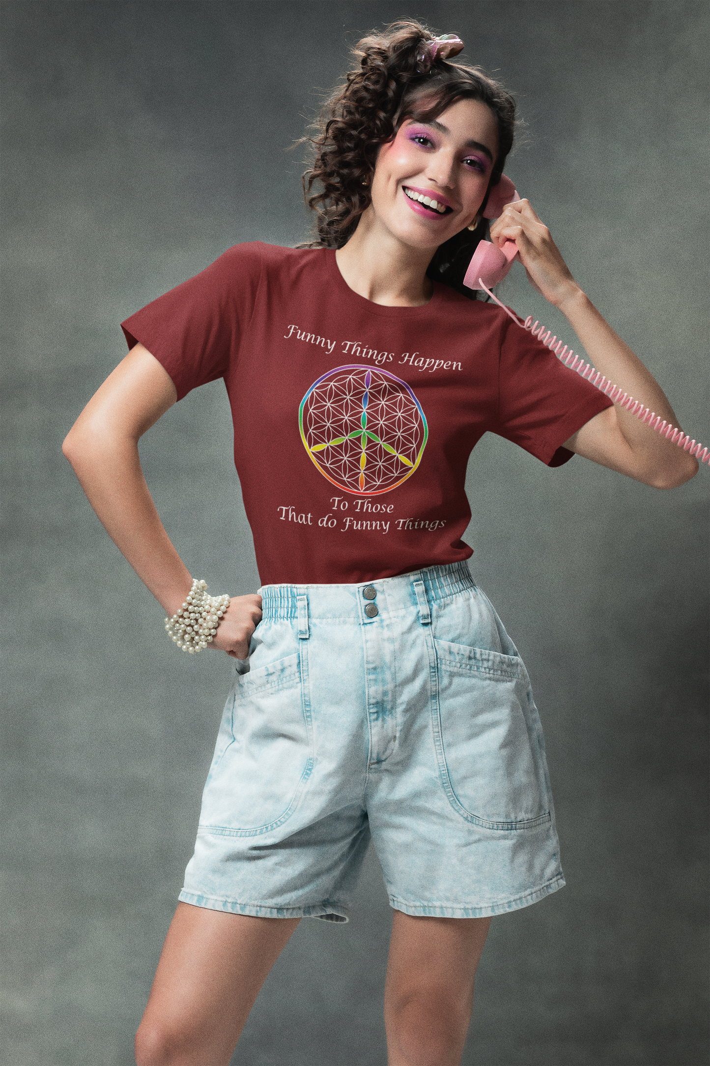 Funny Things Happen Tee (front, white text)
