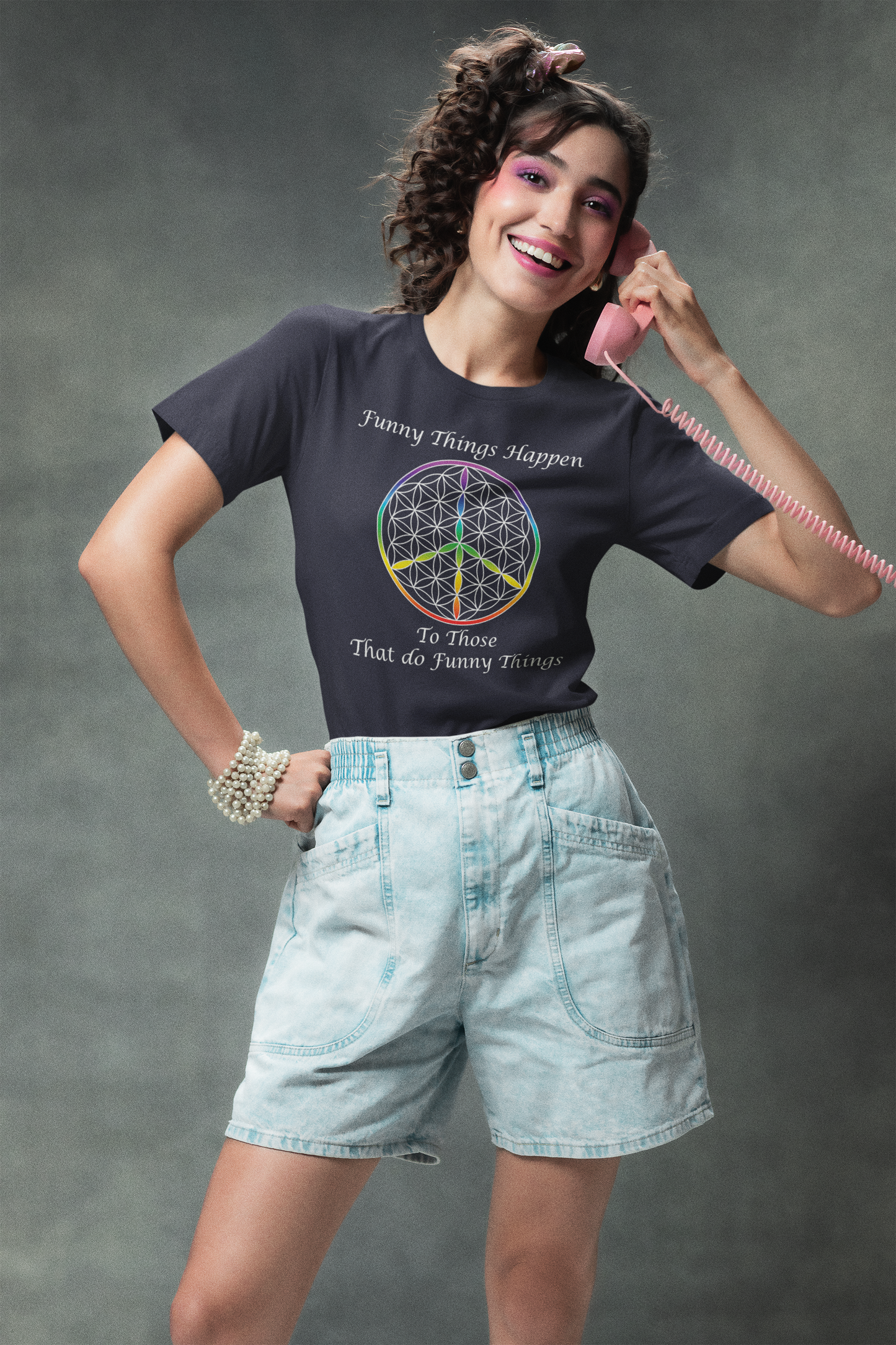 Funny Things Happen Tee (front, white text)