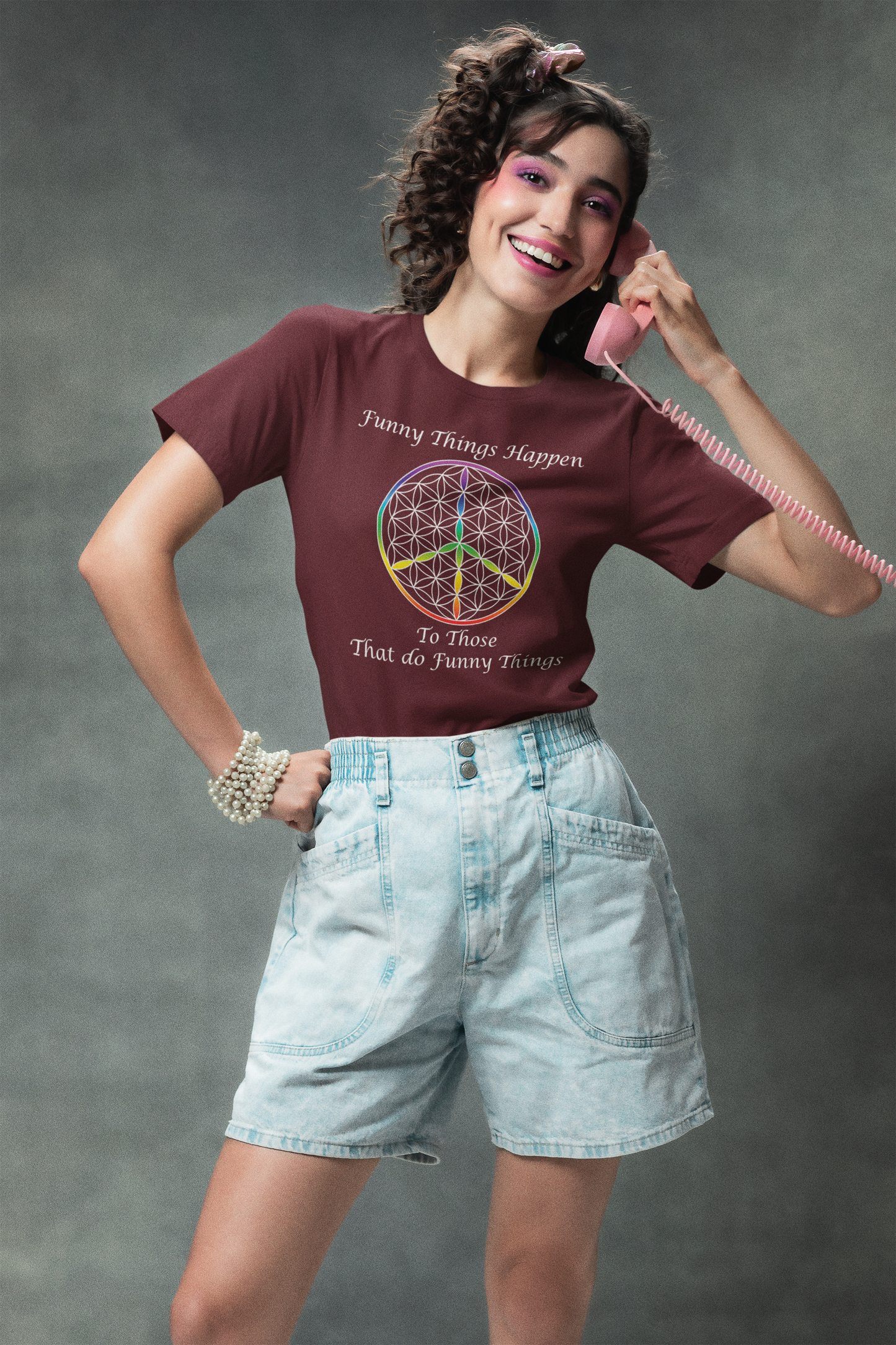 Funny Things Happen Tee (front, white text)