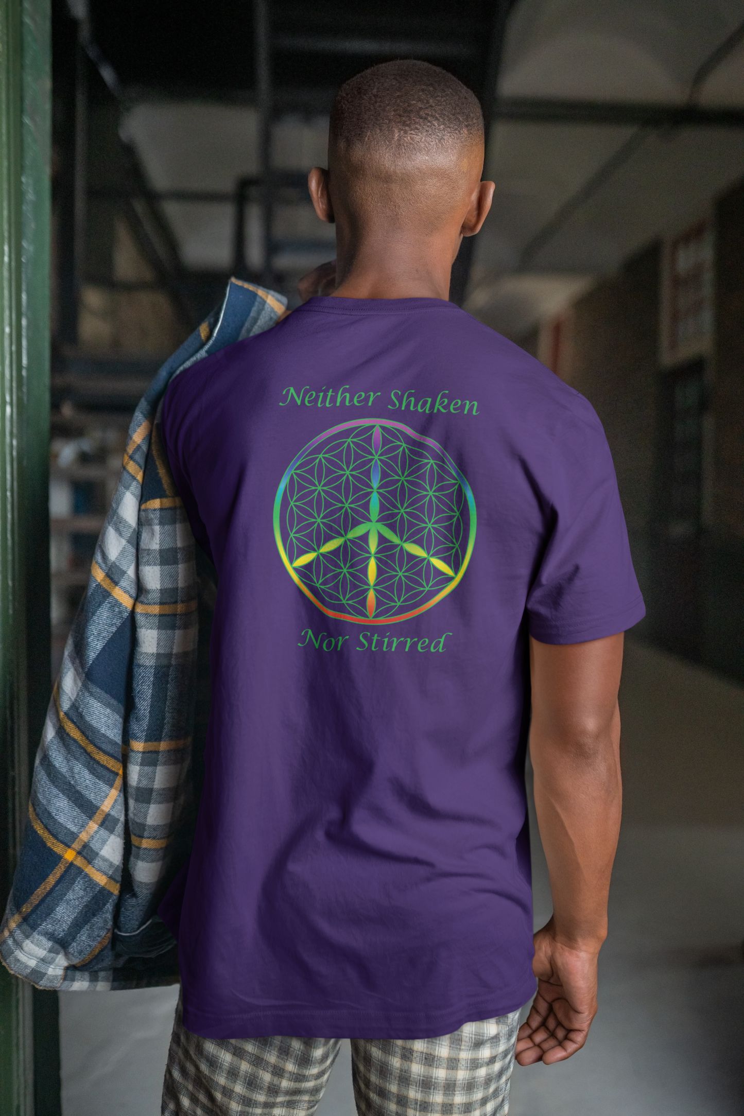 Neither Shaken Nor Stirred Tee (back, green text)