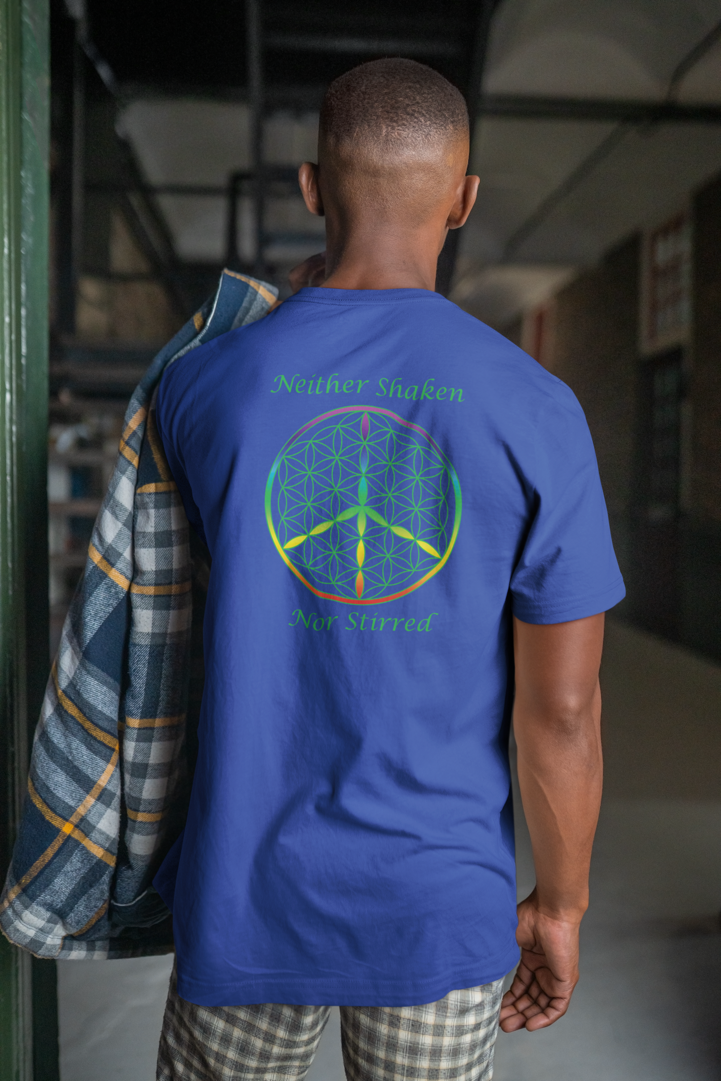 Neither Shaken Nor Stirred Tee (back, green text)