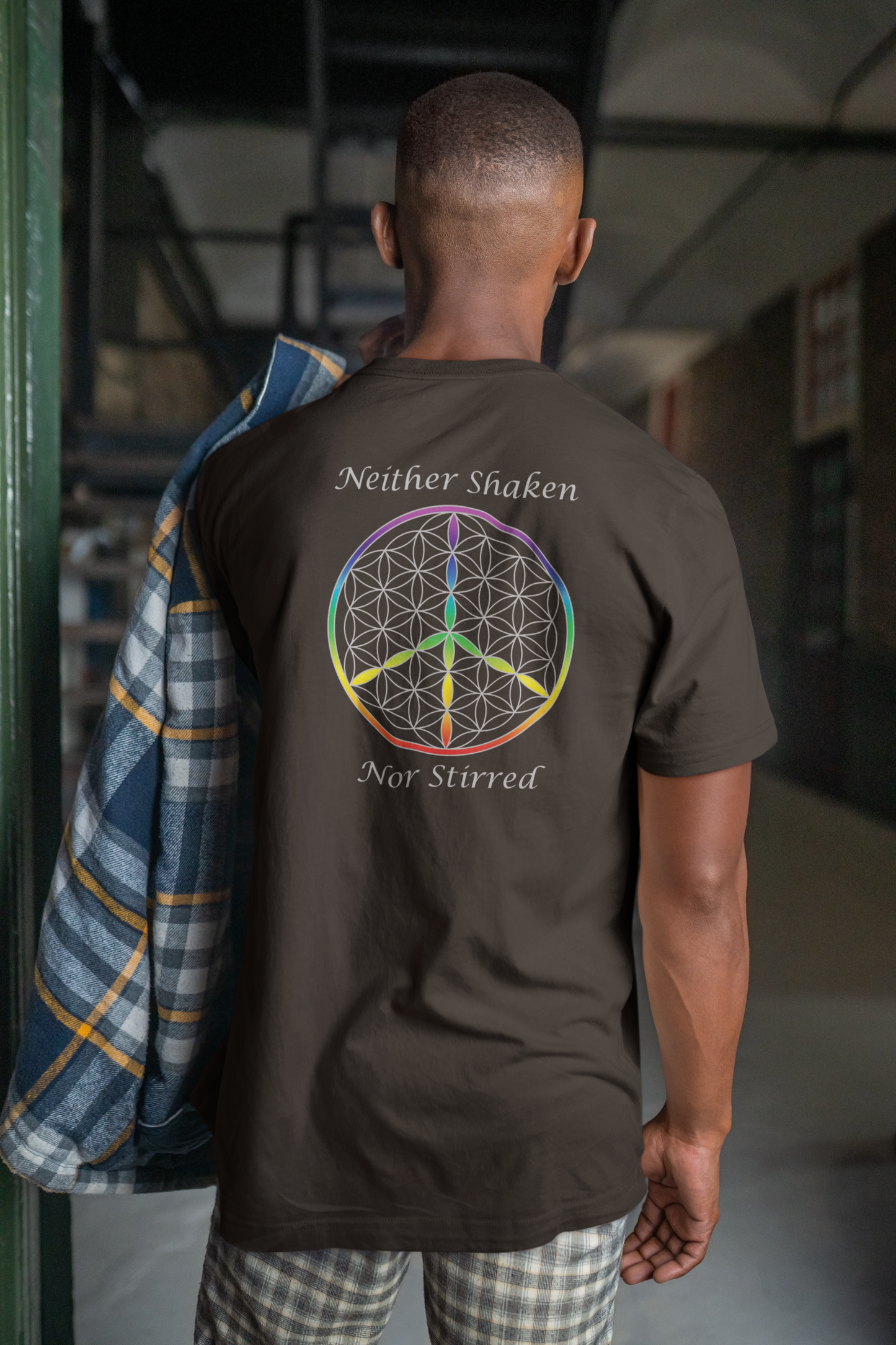 Neither Shaken Nor Stirred Tee (back, silver text)