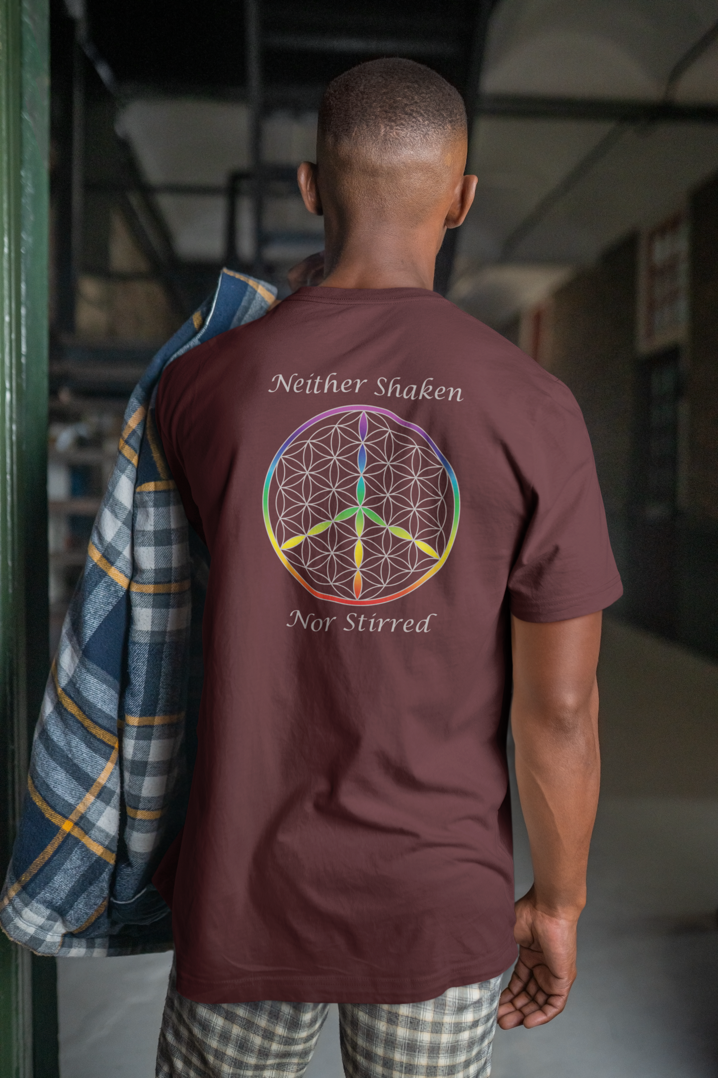 Neither Shaken Nor Stirred Tee (back, silver text)