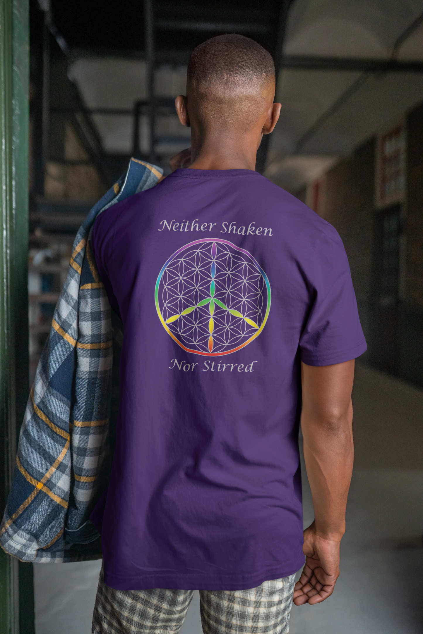 Neither Shaken Nor Stirred Tee (back, silver text)