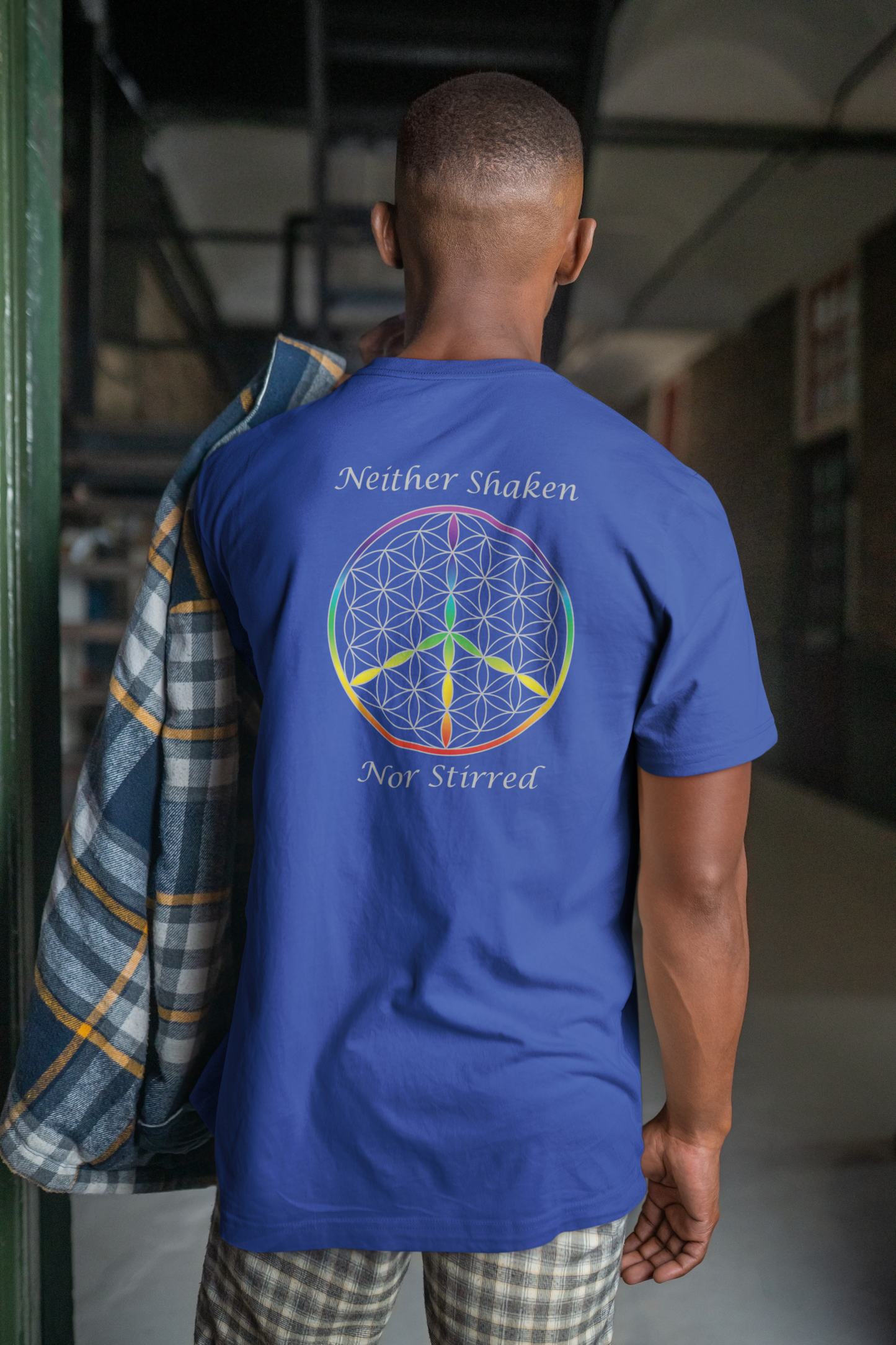 Neither Shaken Nor Stirred Tee (back, silver text)