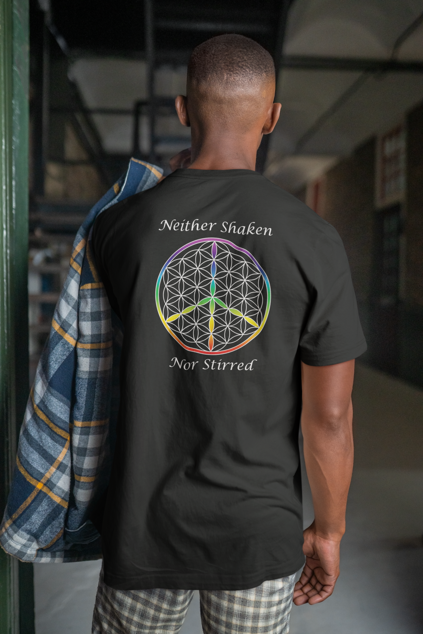 Neither Shaken Nor Stirred Tee (back, white text)