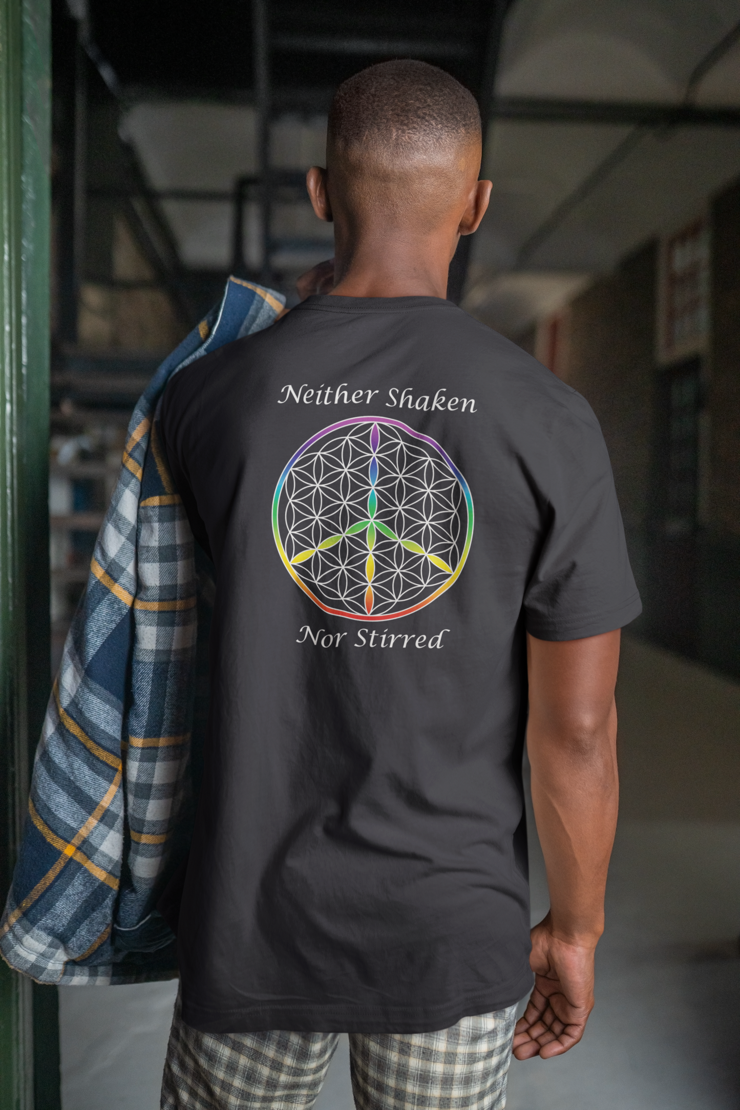Neither Shaken Nor Stirred Tee (back, white text)