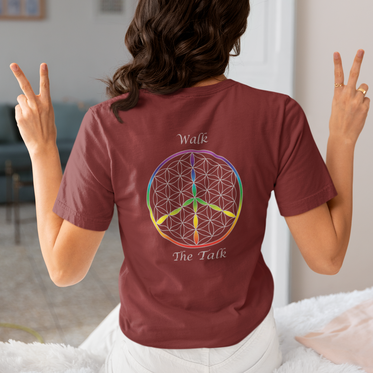 Walk The Talk Tee (back, silver text)