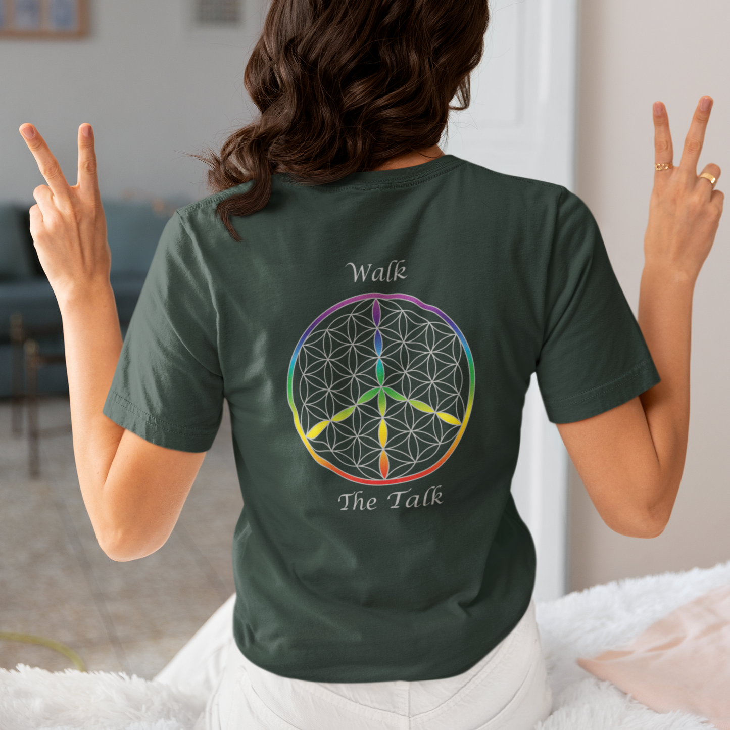 Walk The Talk Tee (back, silver text)