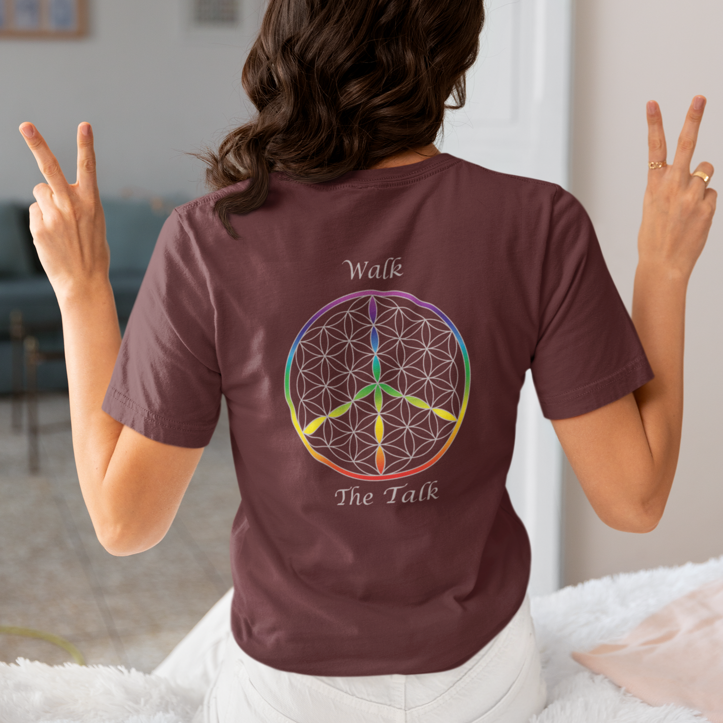 Walk The Talk Tee (back, silver text)
