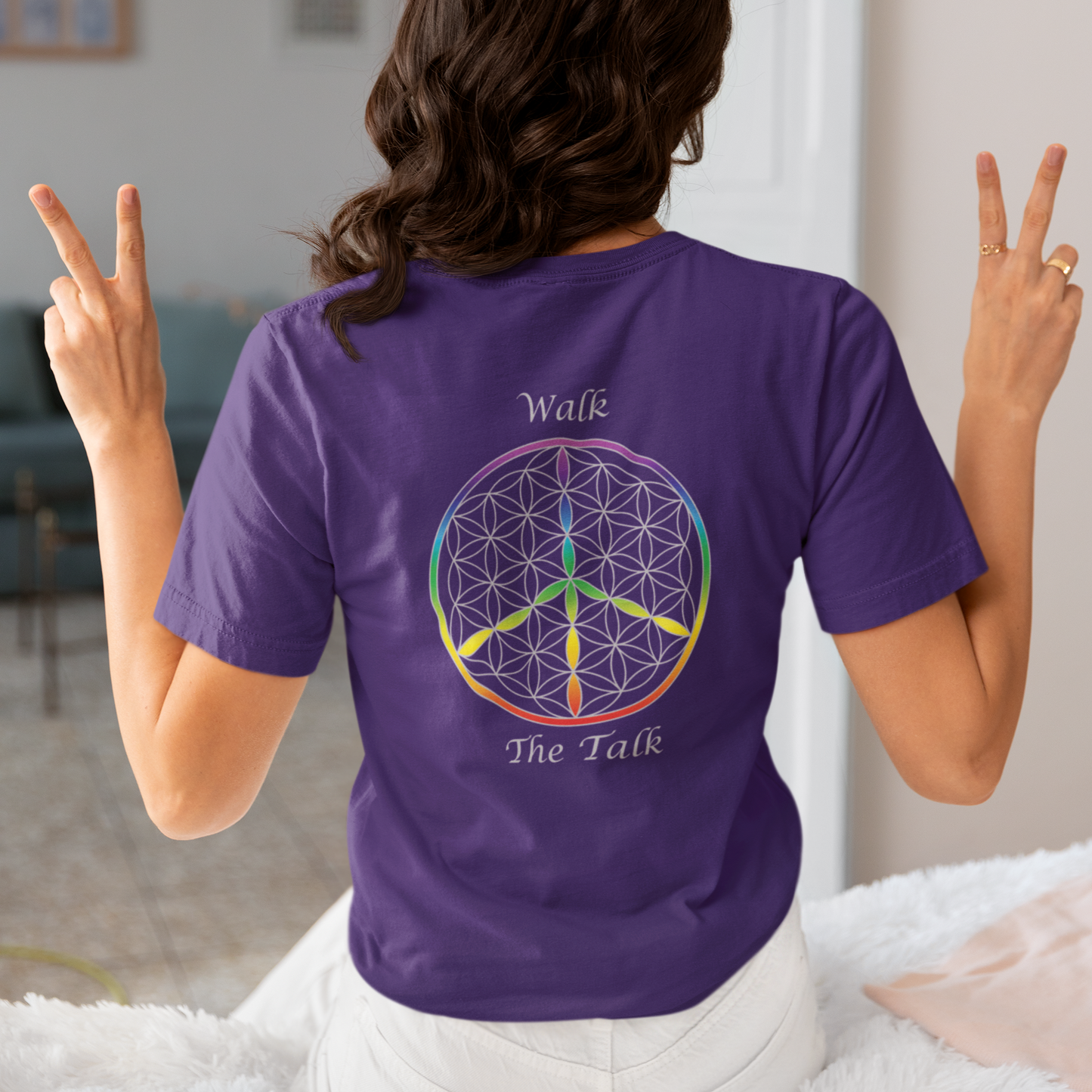 Walk The Talk Tee (back, silver text)