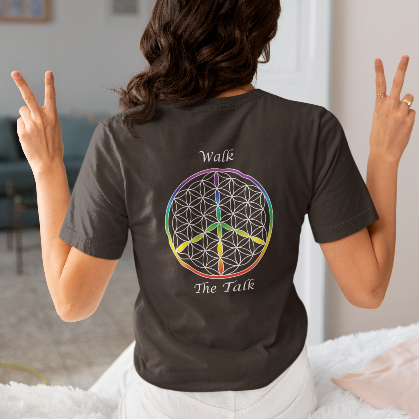 Walk The Talk Tee (back, white text)