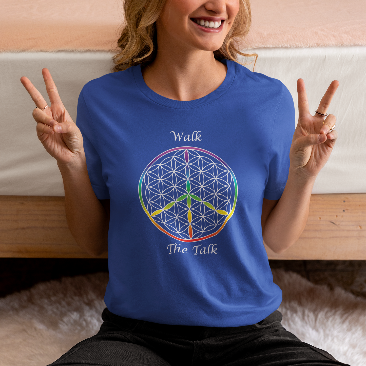 Walk The Talk Tee (front, white text)