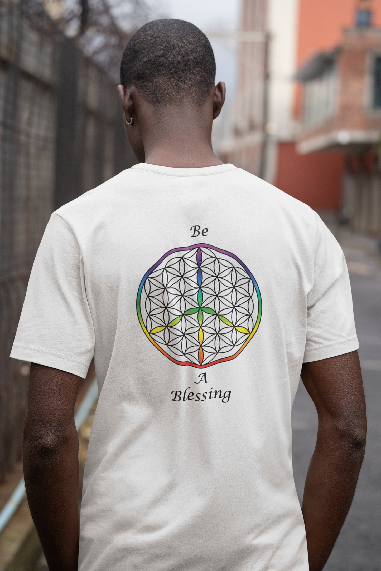 Be A Blessing Tee (back, black text)