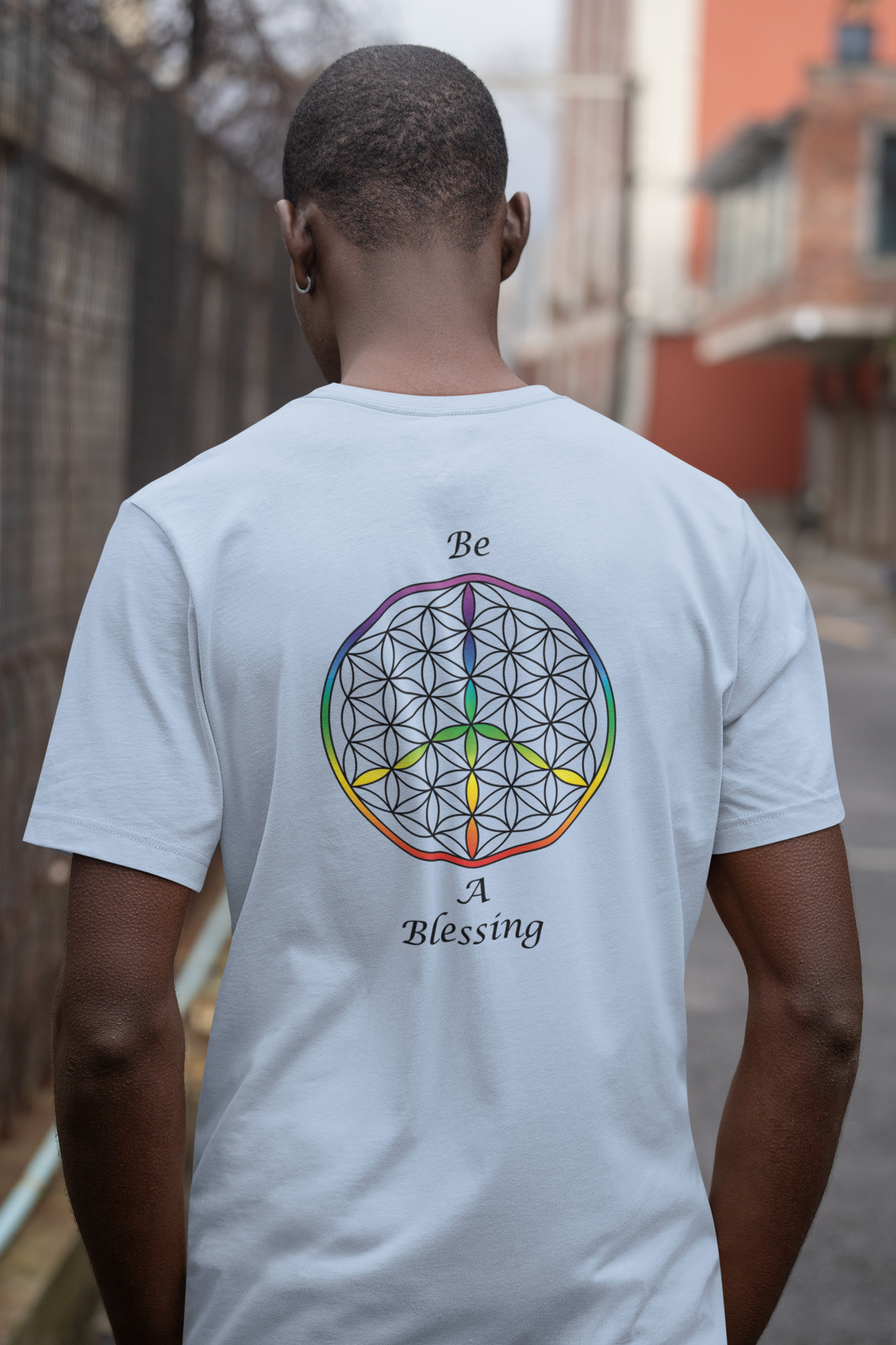 Be A Blessing Tee (back, black text)