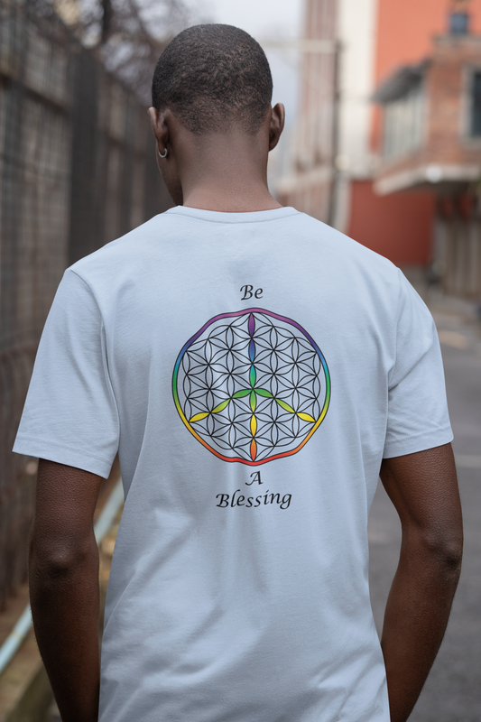 Be A Blessing Tee (back, black text)