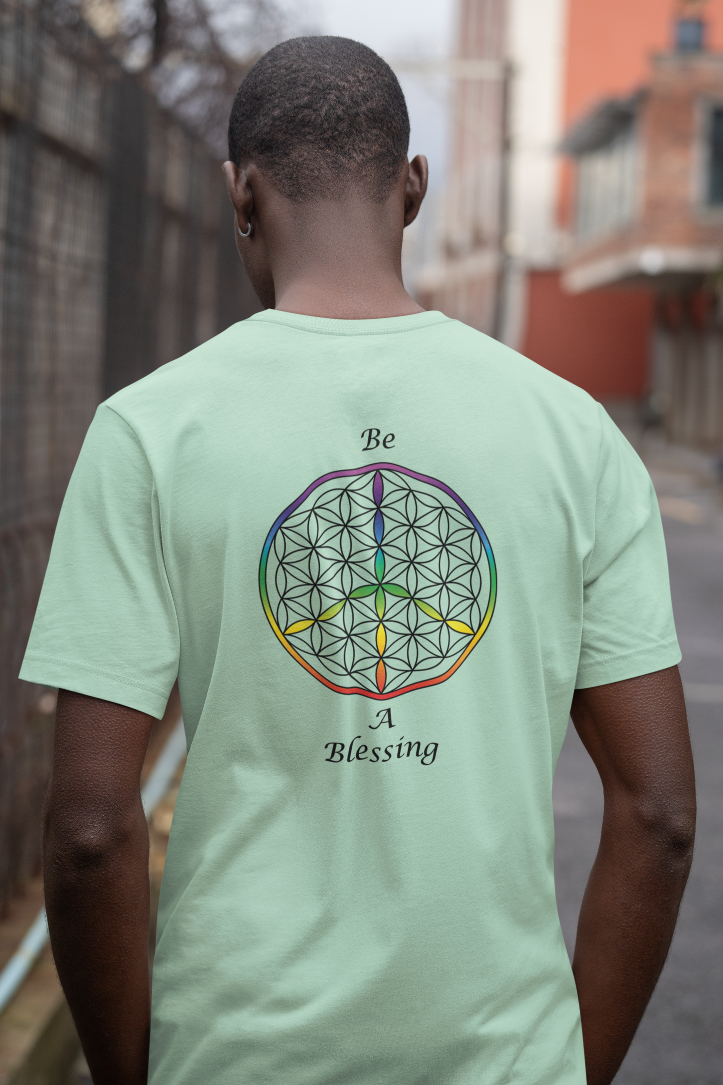 Be A Blessing Tee (back, black text)