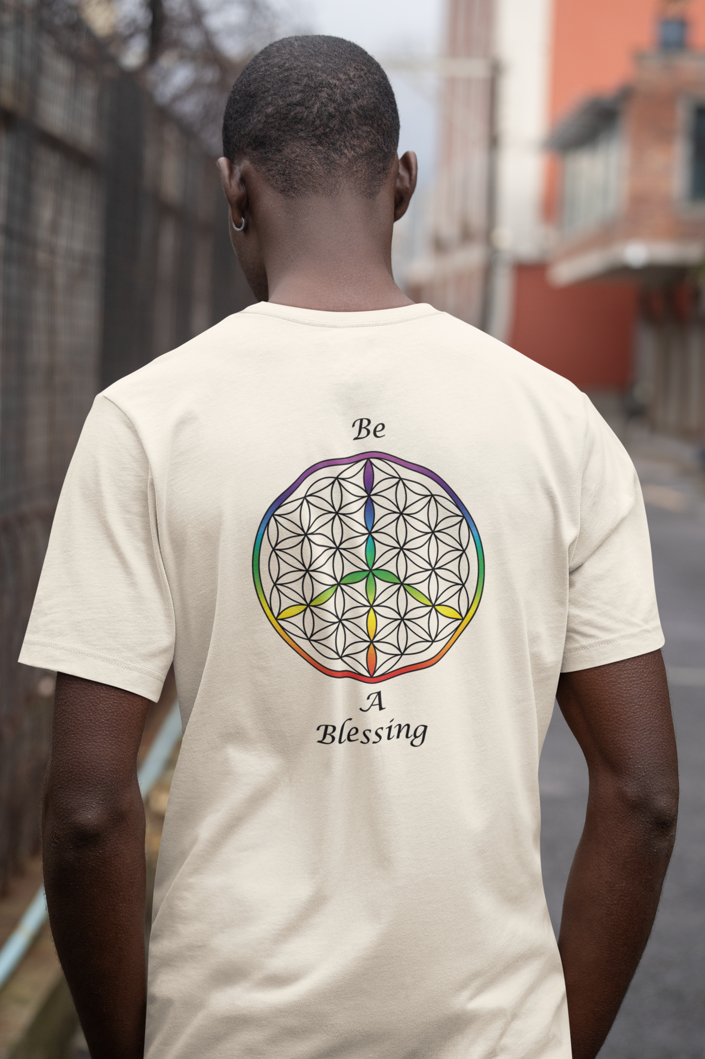 Be A Blessing Tee (back, black text)