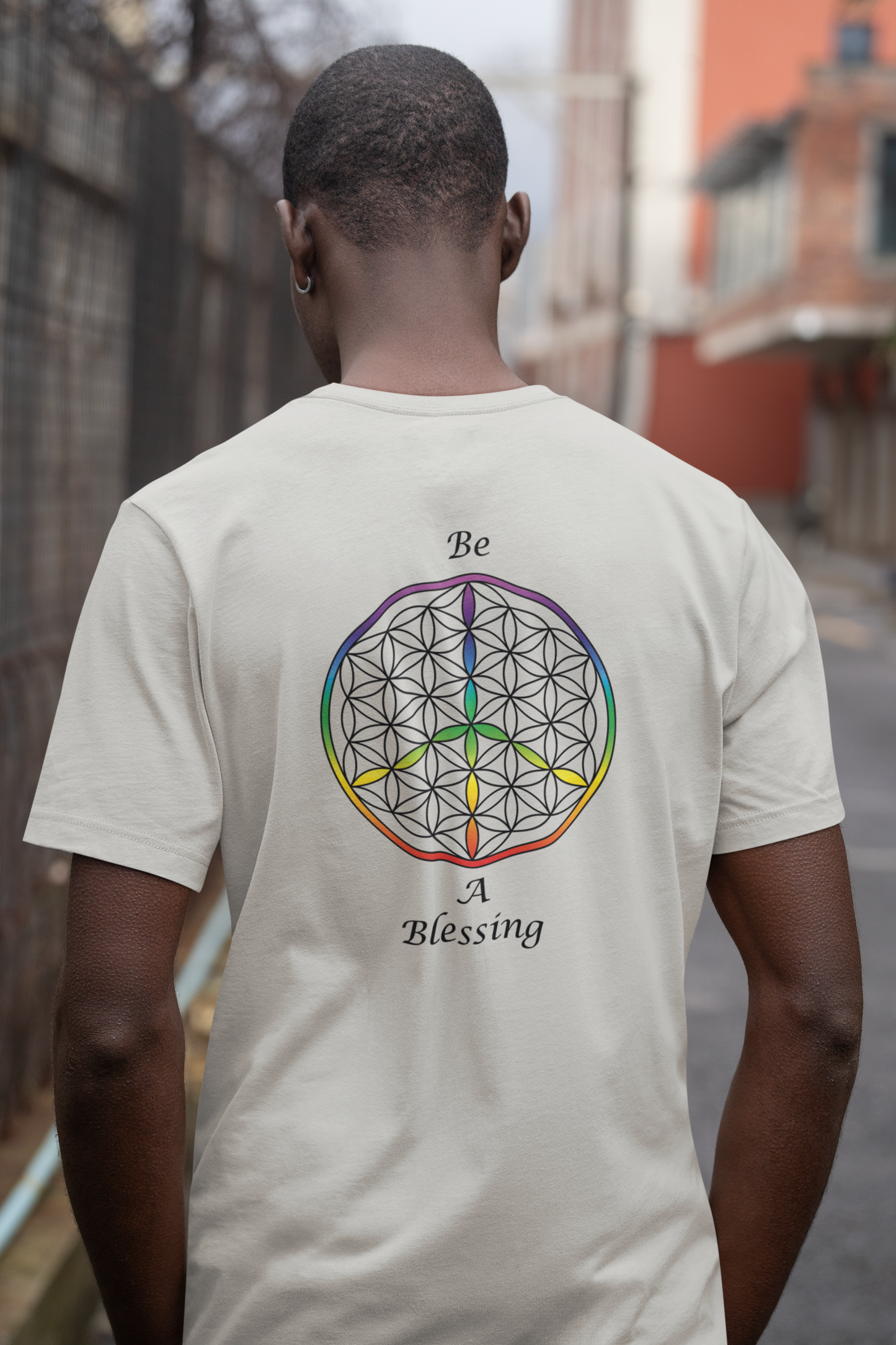 Be A Blessing Tee (back, black text)