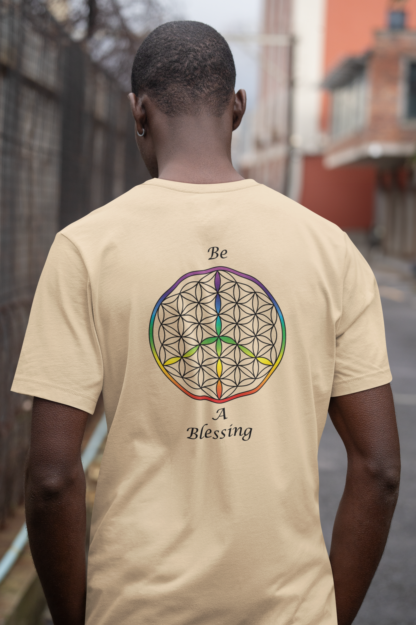 Be A Blessing Tee (back, black text)