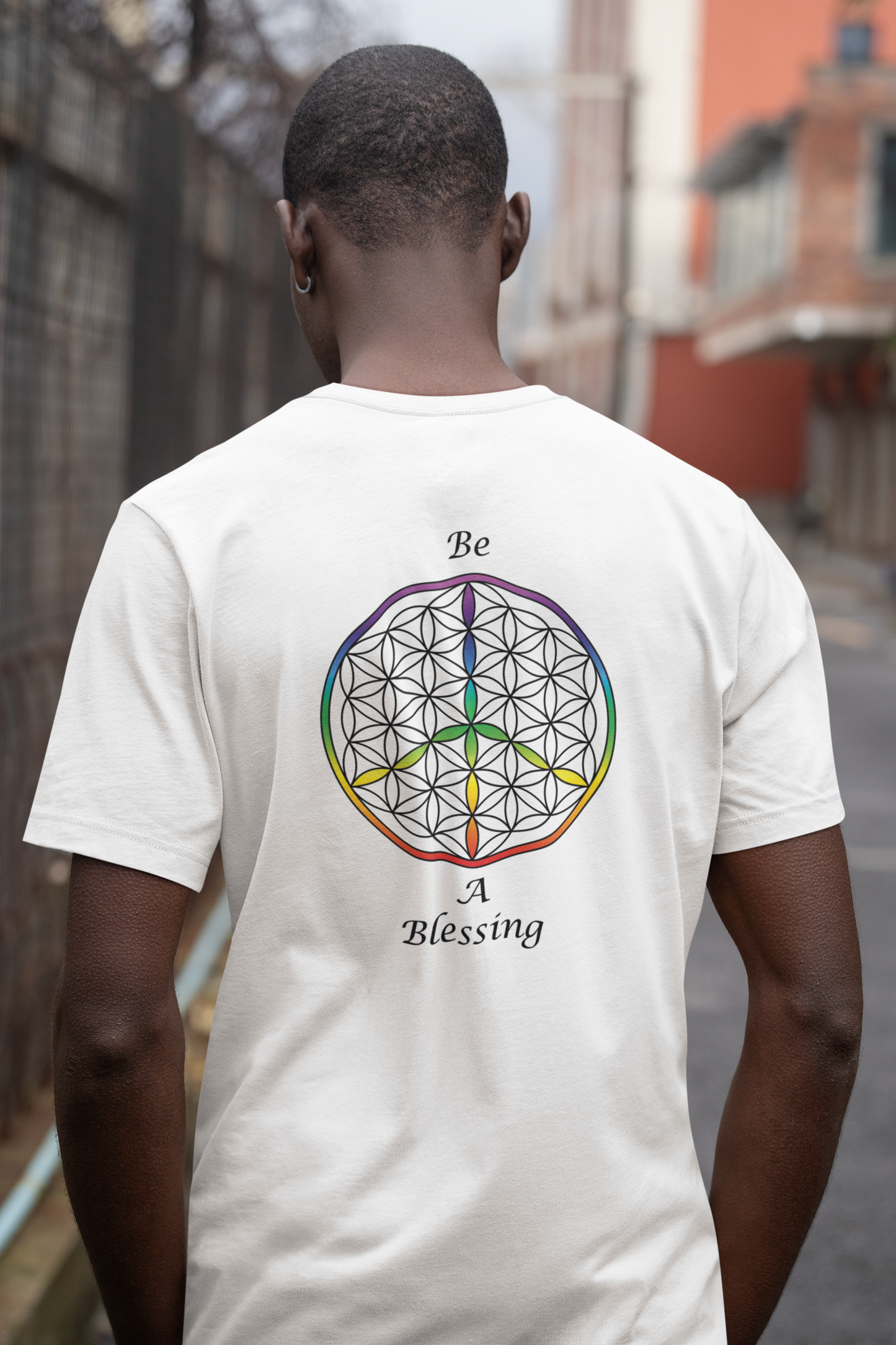 Be A Blessing Tee (back, black text)