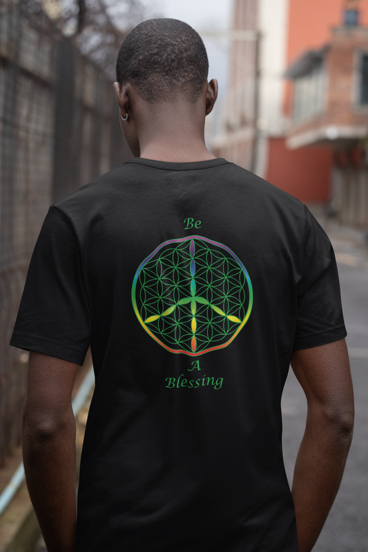 Be A Blessing Tee (back, green text)