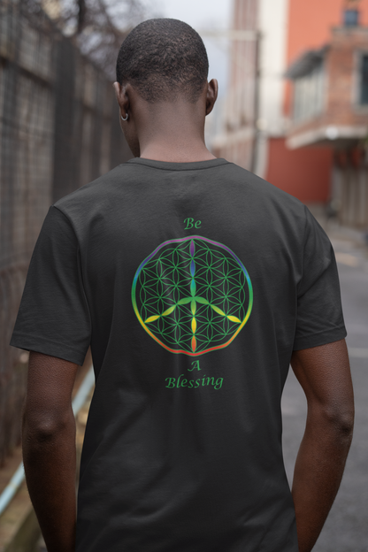 Be A Blessing Tee (back, green text)