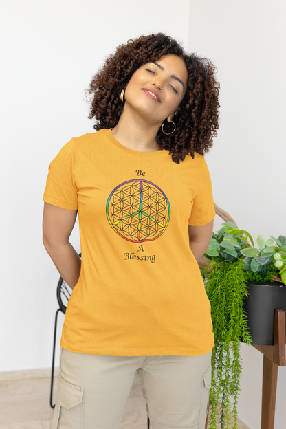 Be A Blessing Tee (front, black text)