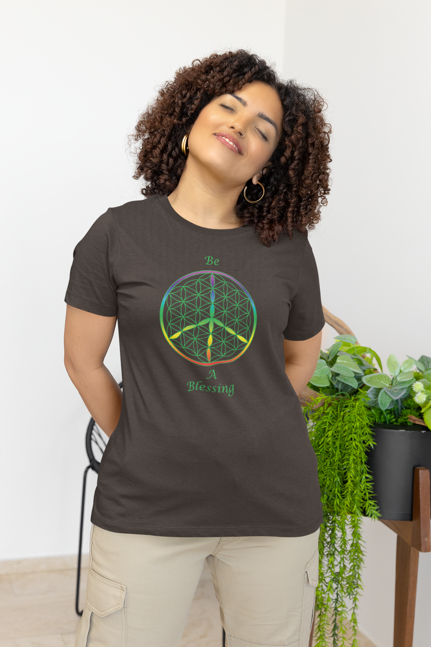 Be A Blessing Tee (front, green text)