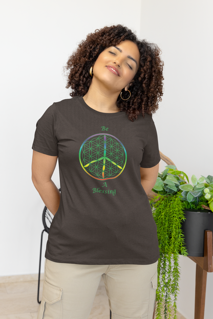 Be A Blessing Tee (front, green text)